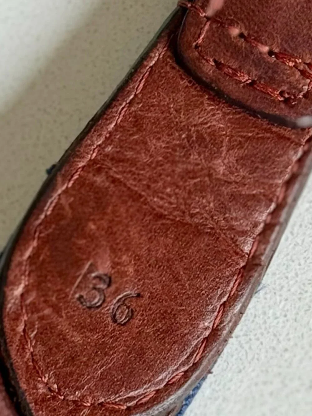 Smathers & Branson Southern Sportsman Belt Needlepoint Brown Leather 36